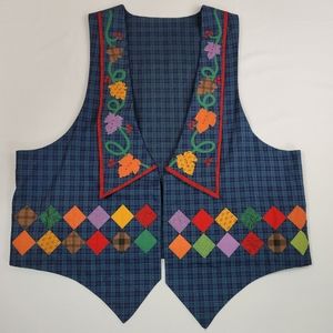 Handmade Fall Harvest Plaid Vest